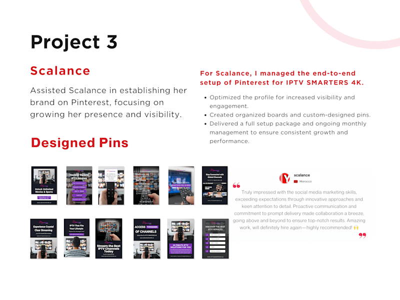 Cover image for Pinterest Profile Setup & Content Creation for Scalance