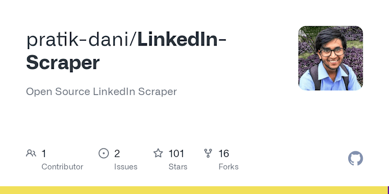 Cover image for Open Source LinkedIn Scraper Development