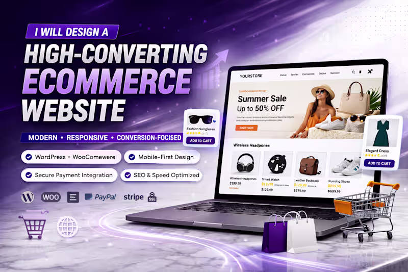 Cover image for I will design a high-converting ecommerce website