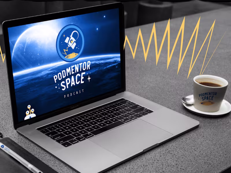 Cover image for Podmentor Space Podcast  Logo & Branding Project