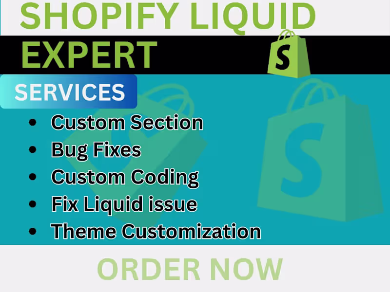 Cover image for You will get shopify bug fix custom liquid code customization