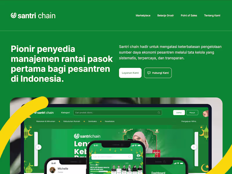 Cover image for Santrichain - Membantu Bisnis Pesantren Berkembang