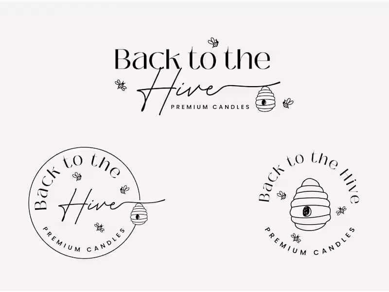 Cover image for Hand drawn logo design for brand "Back to Hive"
