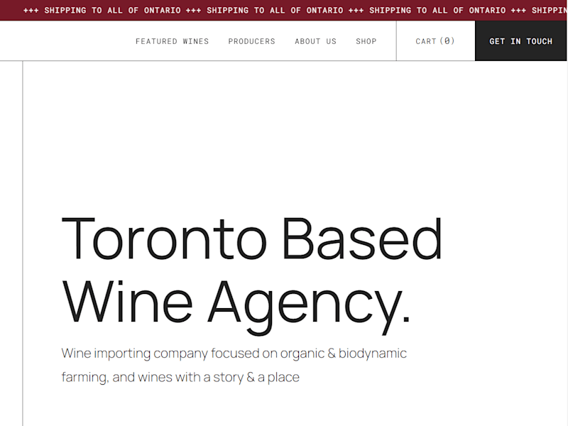 Cover image for Wine Agency E-commerce Website