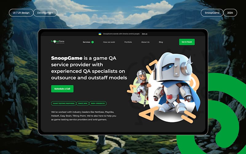 Cover image for SnoopGame - AI site redesign for a game testing company