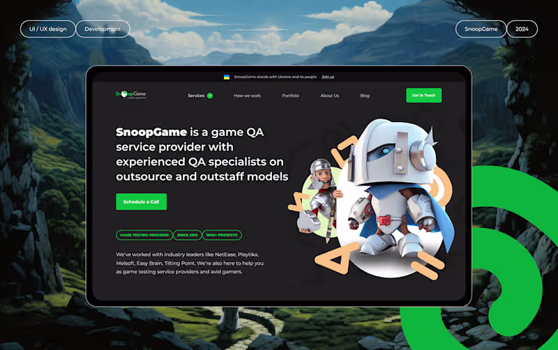 Cover image for SnoopGame - AI site redesign for a game testing company