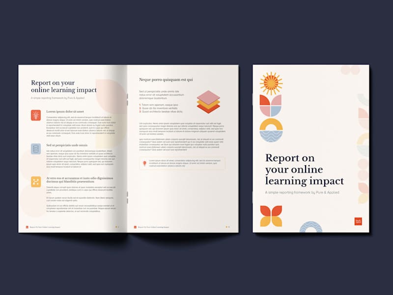 Cover image for Report template - Pure & Applied on Behance