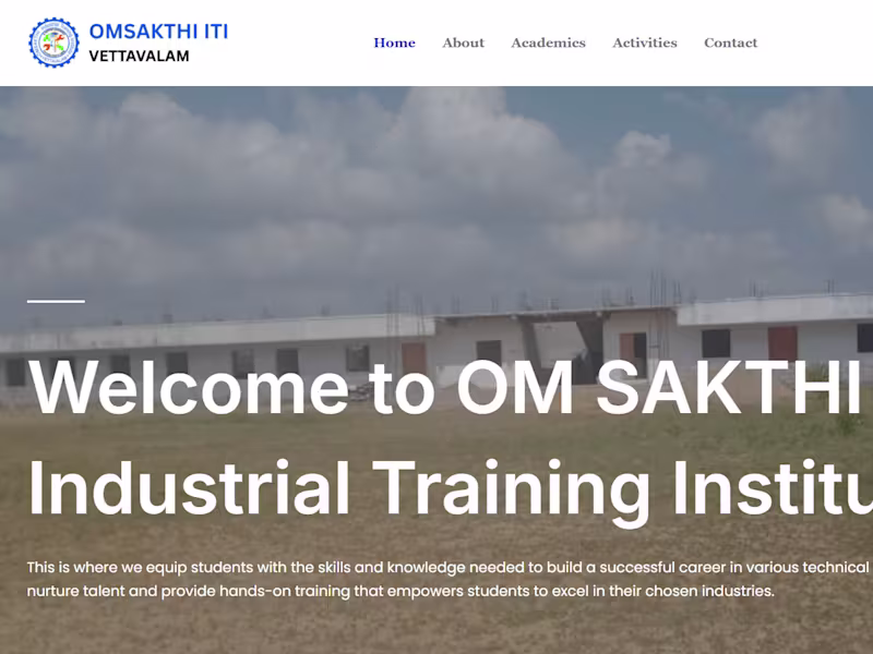 Cover image for Home - OM SAKTHI ITI