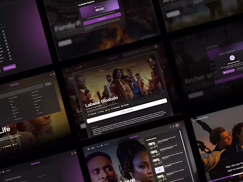 Cover image for Owosh Films Streaming Platform Design