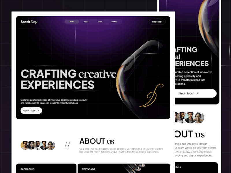 Cover image for SpeakEasy – Studio Website for Creative Services