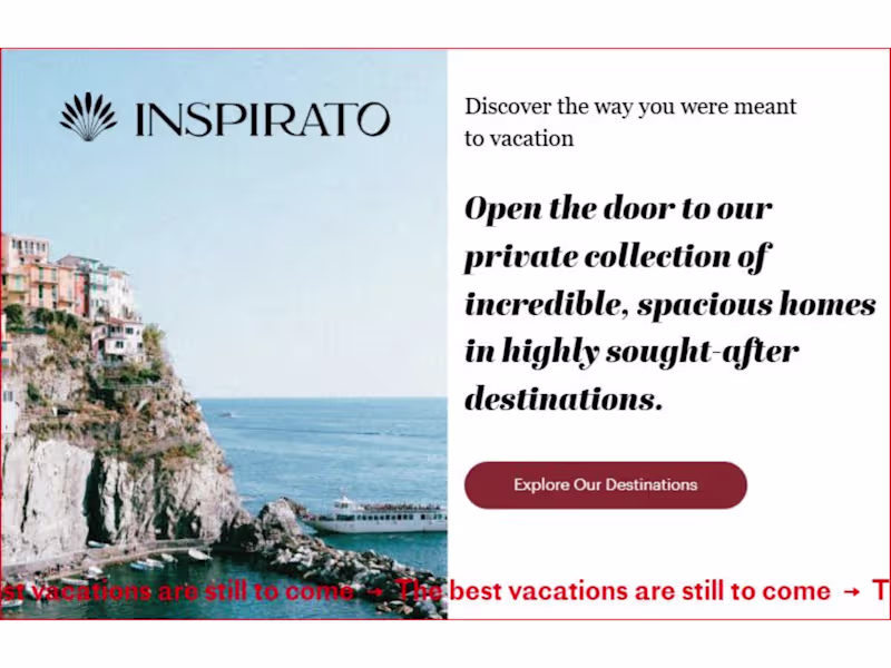 Cover image for Yesterday's redesign was the Inspirato landing page using Re...