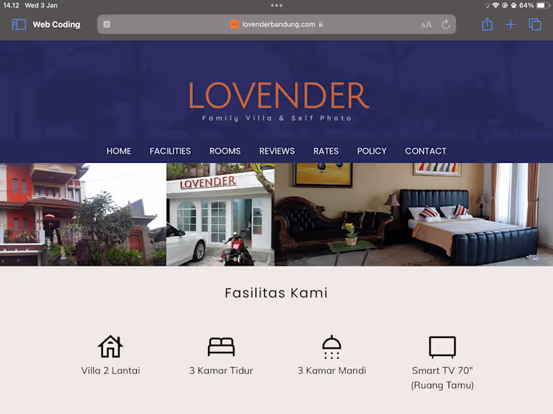 Cover image for Lovender Villa Web Design and Development