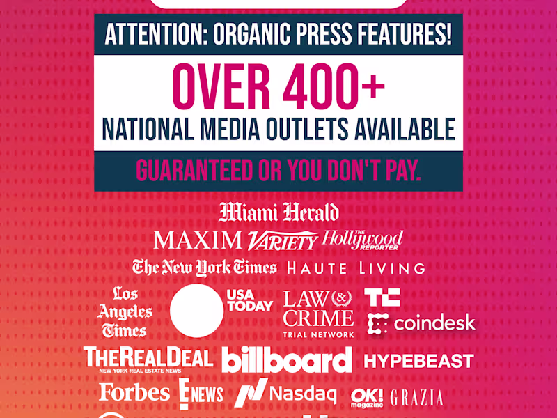 Cover image for Guaranteed Media Placement | Organic Press Placement | PR Expert