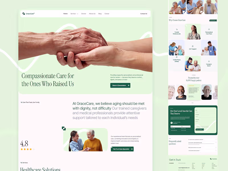 Cover image for Designing GraceCare — a senior care experience