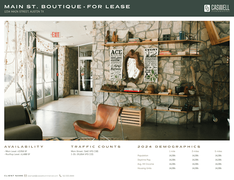 Cover image for Caswell Commercial | Property Flyer Template 