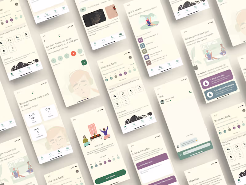 Cover image for Therapy App - UI Design