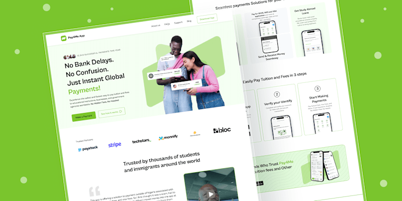Cover image for Redesigning Pay4Me's Landing Page for High-Stakes Peace of Mind