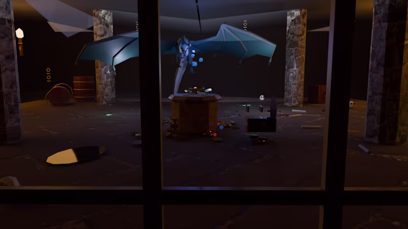 Cover image for WIP. Dragon in a dungeon