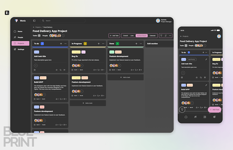 Cover image for Worlz – Project Management Dashboard