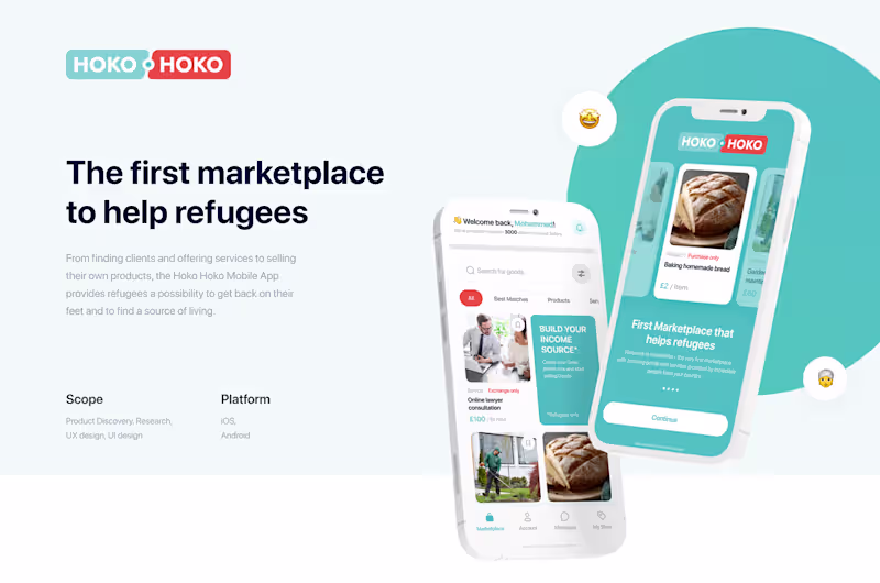 Cover image for HokoHoko UI/UX for Mobile App 