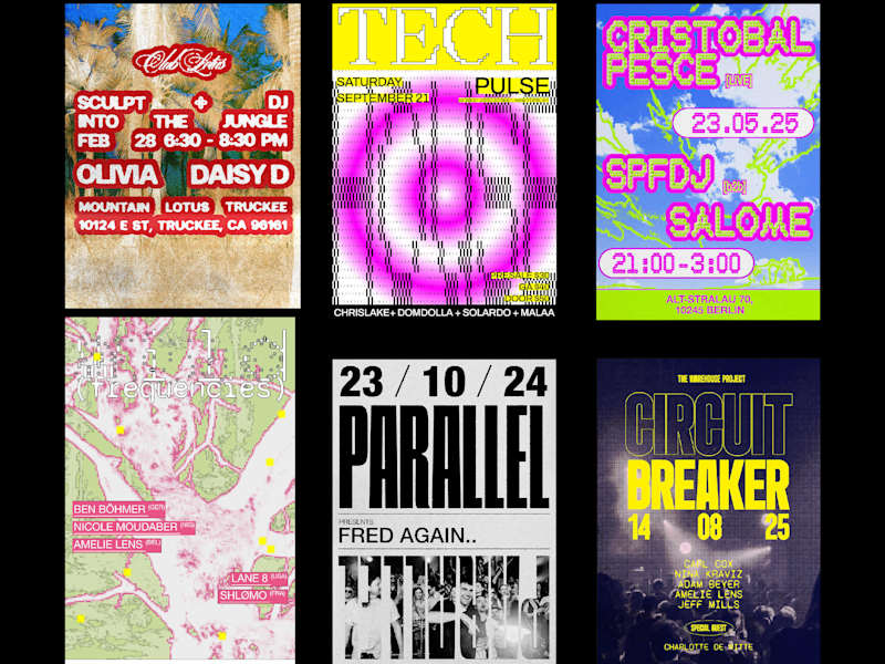 Cover image for I make flyers/posters for music, techno, rave events