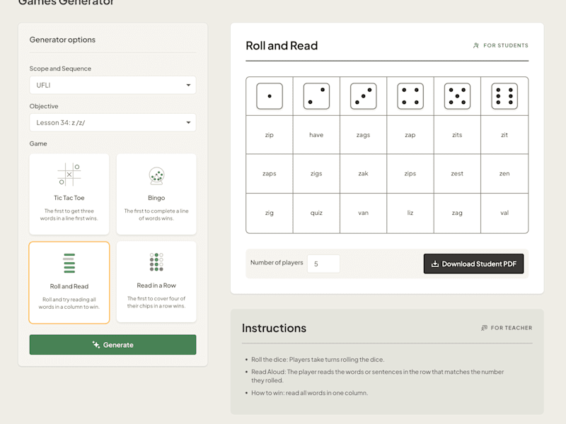 Cover image for Project Read // Decodable Game Generator