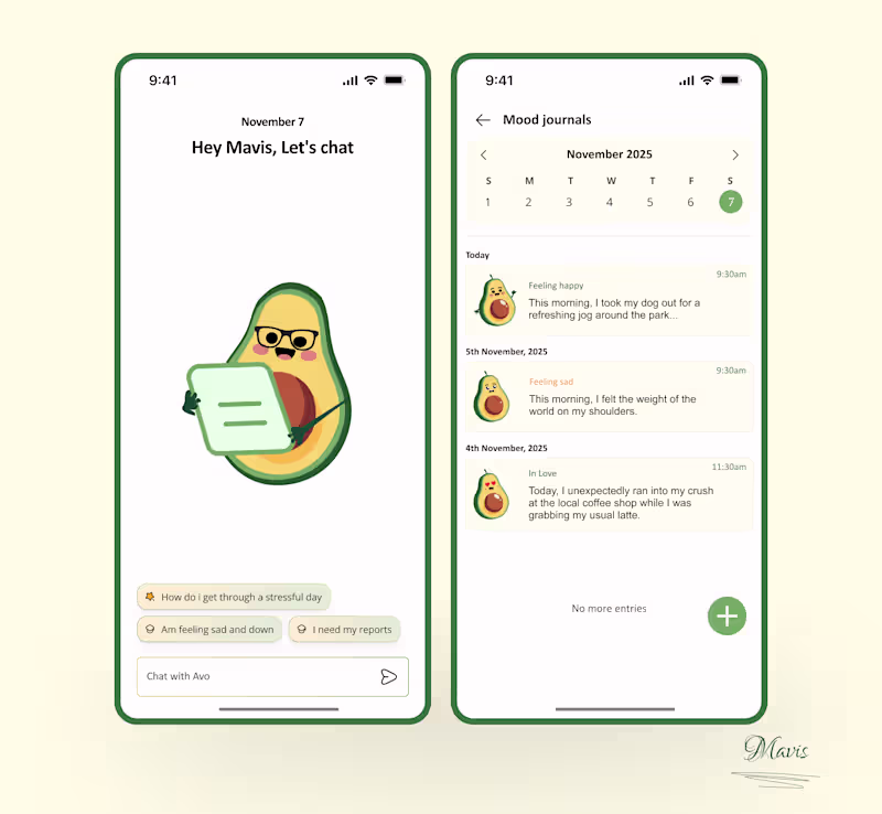 Cover image for AvoBuddy Your Daily Mood Tracker and emojis