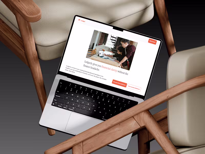 Cover image for Ledgerly Landing Page Design