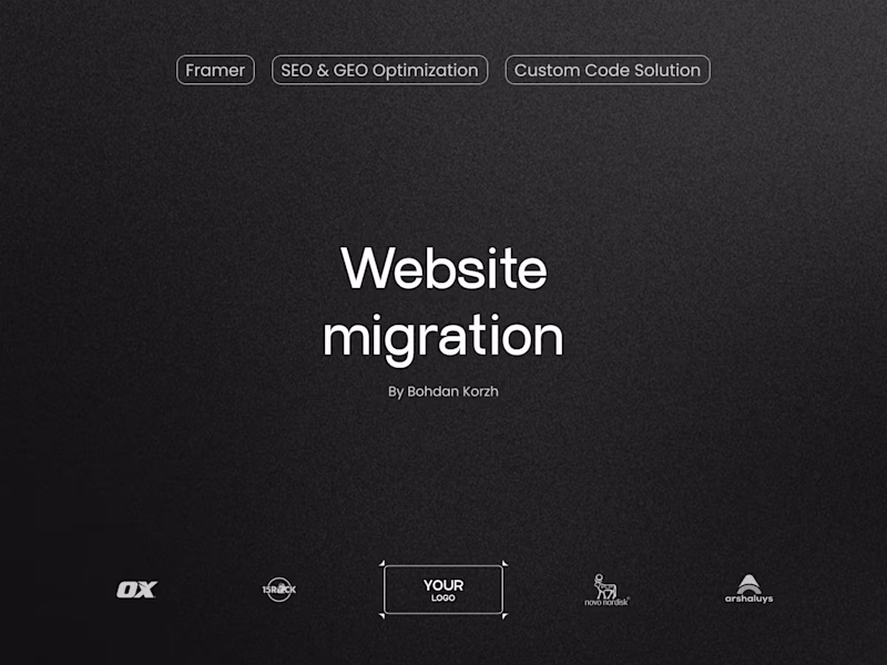 Cover image for Framer ♦︎ Website Migration ( Wordpress / any site to Framer )