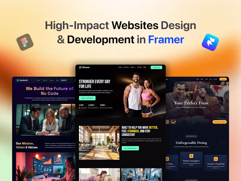 Cover image for High-Impact Websites Design & Development in Framer