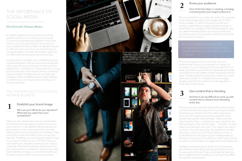 Cover image for Published Article - The importance of Social Media
