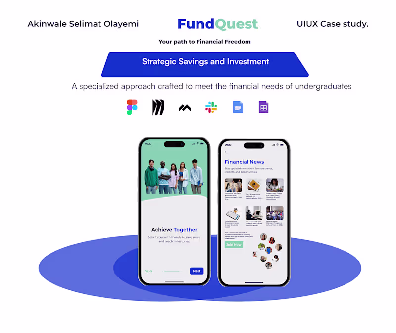 Cover image for Fundquest:Student Saving App {UIUX Case Study} :: Behance