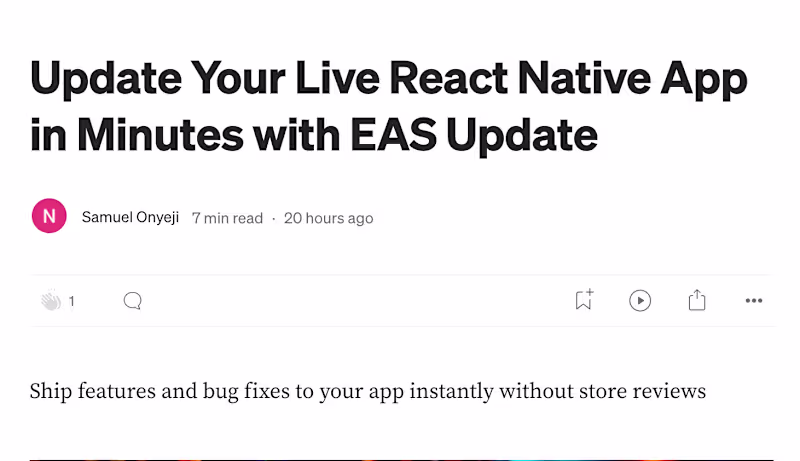 Cover image for I recently published an article on how you can ship updates ...