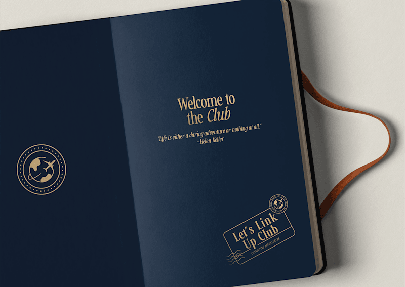 Cover image for Let's Link Up Club - Brand Identity -Travel & Adventure