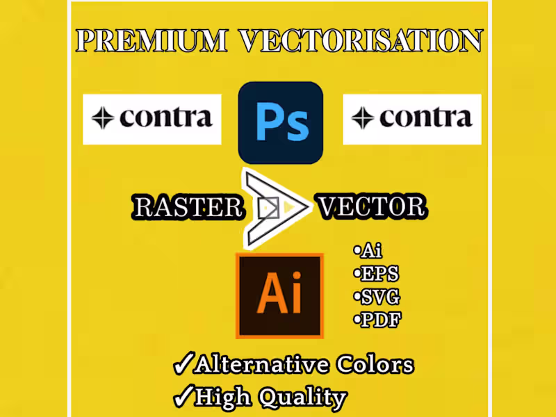 Cover image for I will vectorize your pixelated image or your logo. 