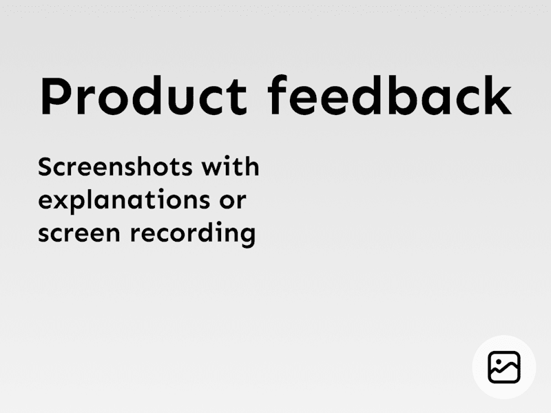 Cover image for Product feedback