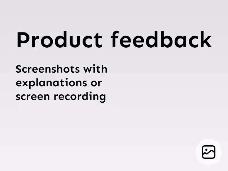 Cover image for Product feedback