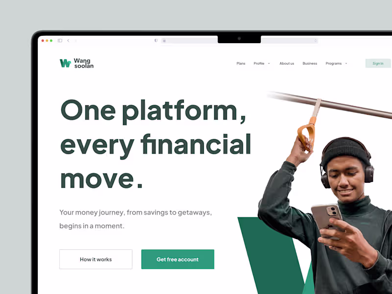 Cover image for Wangsoolan Financial - Landing Page