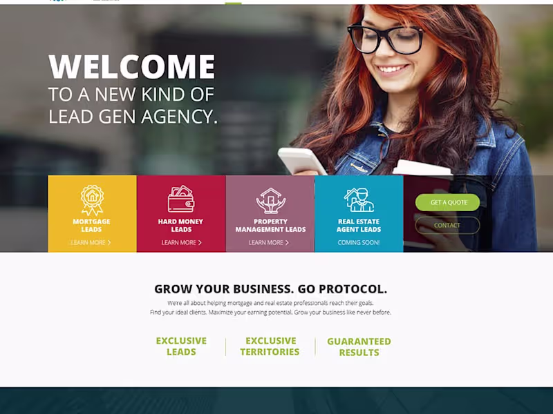 Cover image for Website design and development. Wireframes and prototyping.