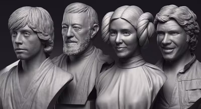 Cover image for 3d sculpting realistic bust for 3d printing. stl file
