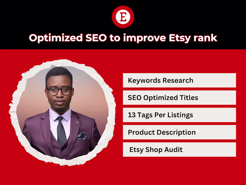 Cover image for I will be your Etsy SEO listing product description writer