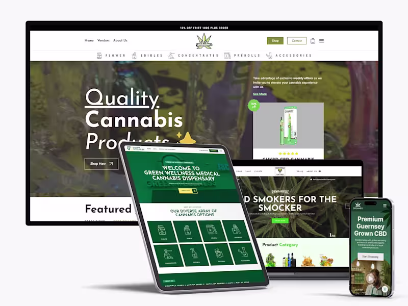 Cover image for Custom Cannabis Website Design & Development with WordPress, Ele