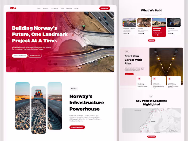 Cover image for 🏗️ Construction Web Design — Building Norway’s Future 💡 Ke...