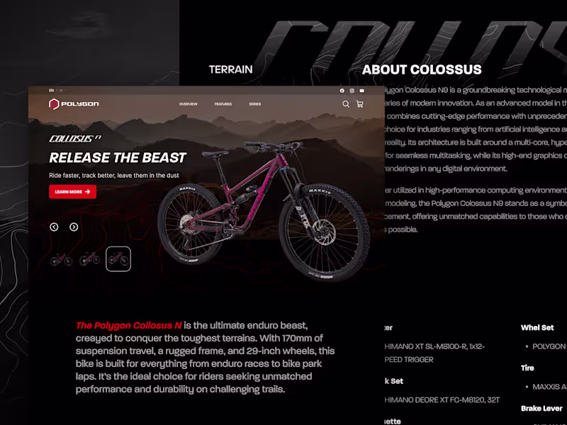 Cover image for Polygon Colossus N Product Page Redesign Concept