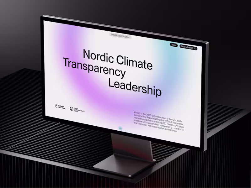 Cover image for Nordic Climate Transparency Leadership Microsite