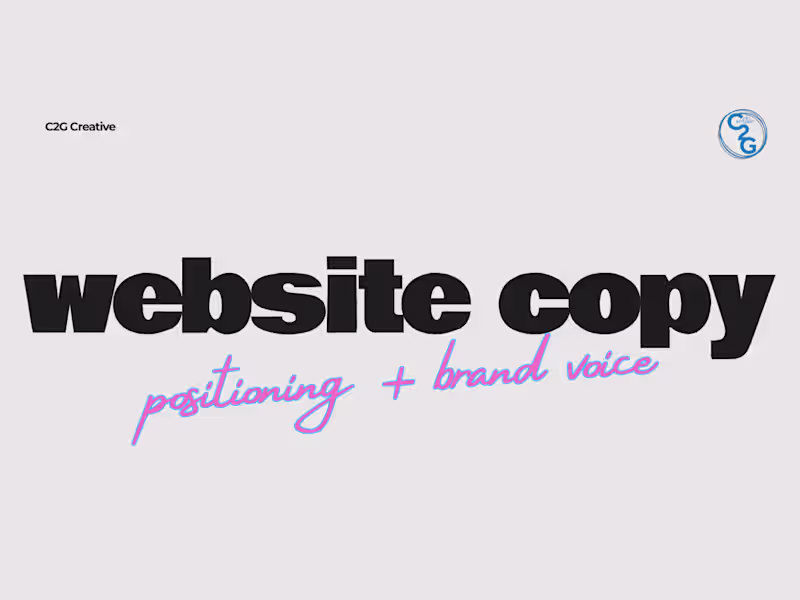 Cover image for website messaging & copy direction