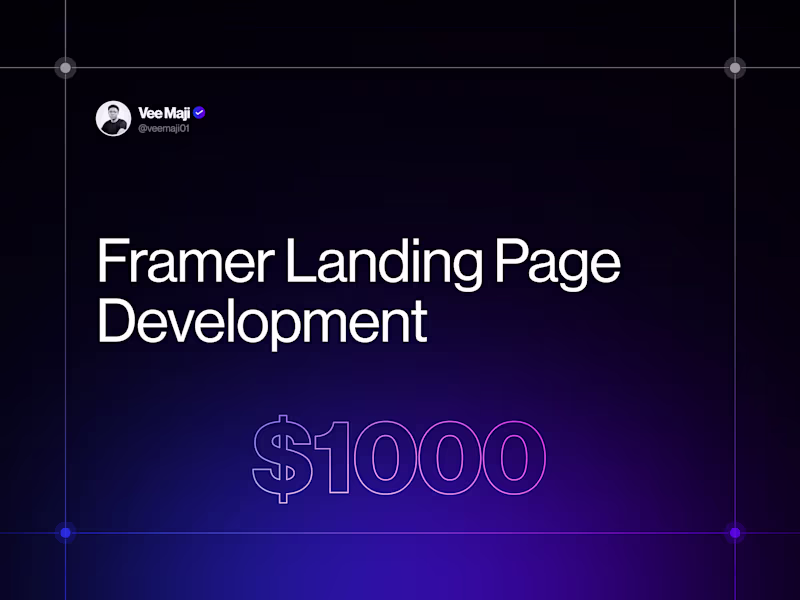 Cover image for Framer Landing Page Development