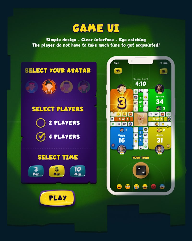 Cover image for Basketball Ludo Game - A Basketball Style Board Game Mobile App