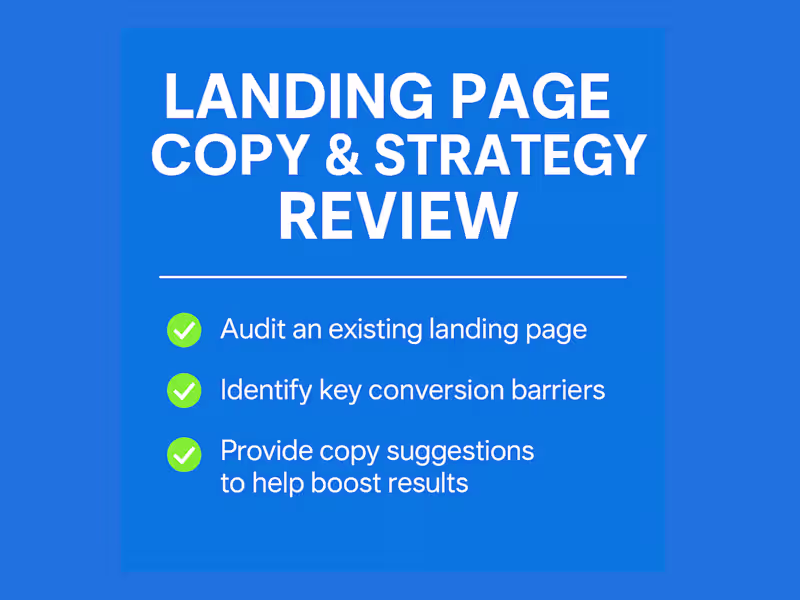 Cover image for Landing Page Copy & Strategy – Convert More Clicks to Clients