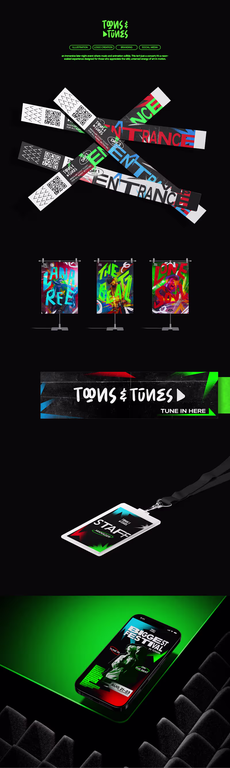 Cover image for Toons and Tunes an immersive late-night event where music an...